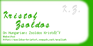 kristof zsoldos business card